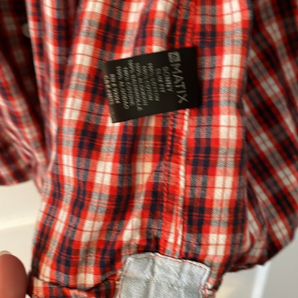 MATIX Mens Checkered button down - like new! - Picture 5 of 6